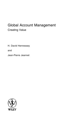 Global Account Management: Creating Value