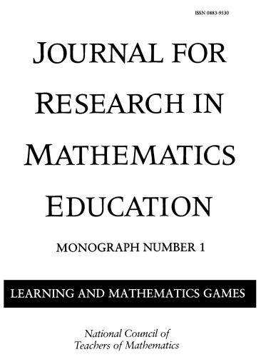 Learning and Mathematics Games (Journal for Research in Mathematics Education. Monograph, No. 1)