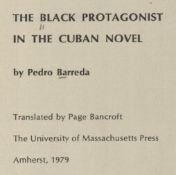 The Black Protagonist in the Cuban Novel