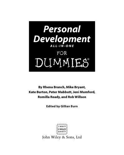 Personal Development All-in-One for Dummies