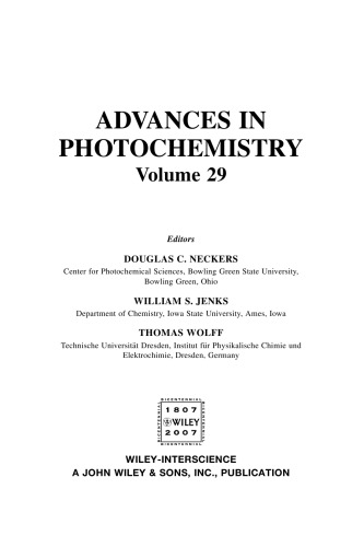 Advances in Photochemistry, Volume 29