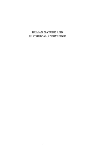 Human Nature and Historical Knowledge: Hume, Hegel and Vico