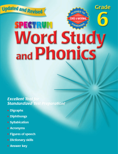 Spectrum Word Study and Phonics, Grade 6