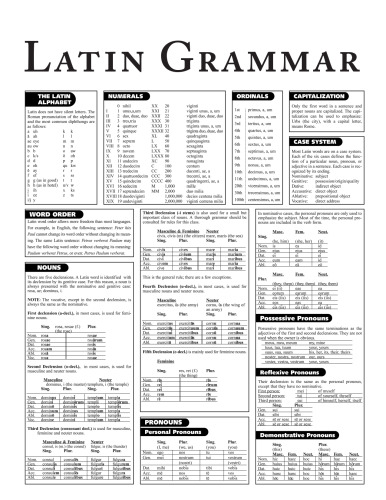 Latin Grammar (Quick Study Academic) (Latin Edition)