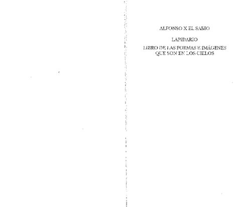 Lapidario ; Libro de las formas e imágenes que son en los cielos