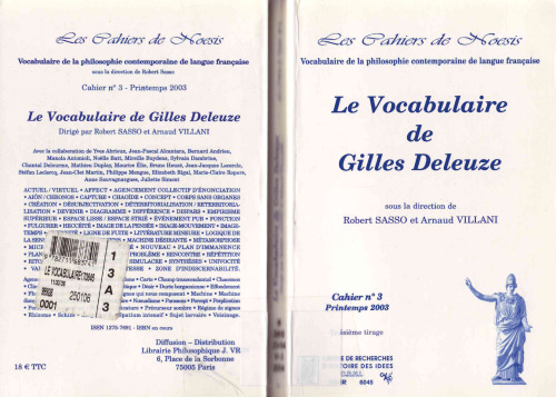 Le Vocabulaire de Gilles Deleuze