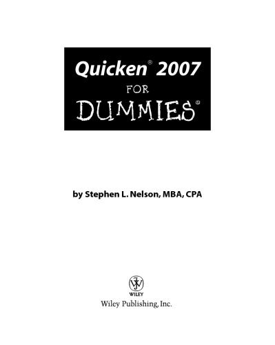 Quicken 2007 For Dummies