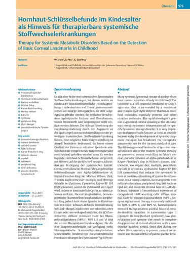 Schlaglicht Augenheilkunde: Kinderophthalmologie: Online-Version in der eRef