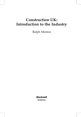 Construction Uk: Introduction to an Industry