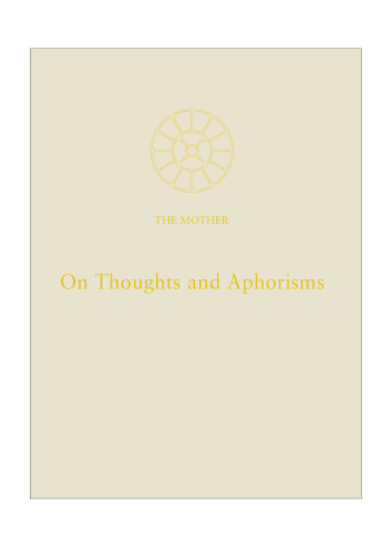 On Thoughts and Aphorisms