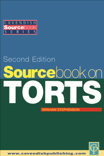 Sourcebook on Tort Law (Sourcebook)