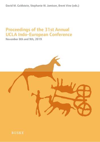 Proceedings of the 31st Annual UCLA Indo-European Conference (Los Angeles, November 8th and 9th, 2019)