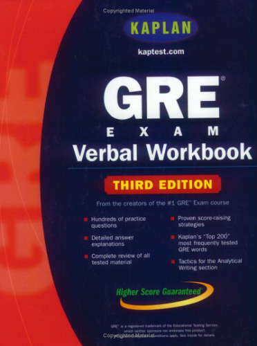 Kaplan GRE Exam Verbal Workbook (Kaplan Gre Verbal Workbook)