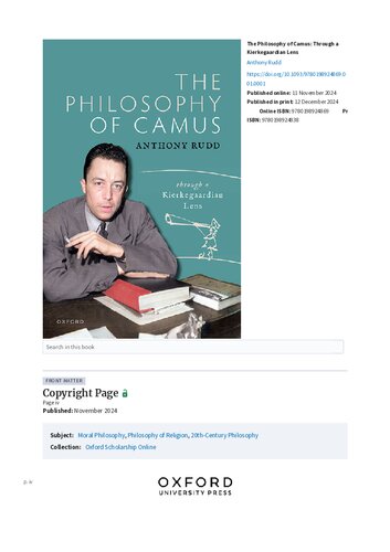 The Philosophy of Camus: Through a Kierkegaardian Lens