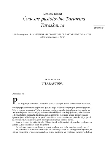 Cudesne pustolovine Tartarina Taraskonca