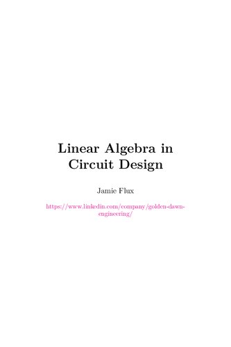 Linear Algebra in Circuit Design: With Python