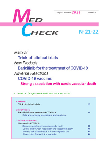 Med Check #21-22 (Includes 4 articles linking Covid -19 vaccines to mortality/cv risk)