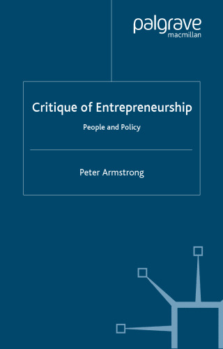 Critique of Entrepreneurship: People and Policy