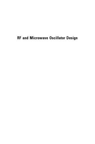 RF and microwave oscillator design