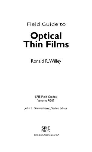 Field Guide to Optical Thin Films (SPIE Vol. FG07)