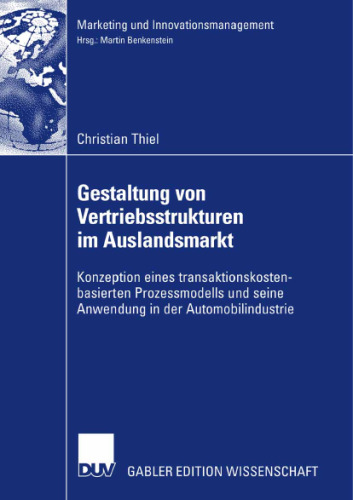 Gestaltung von Vertriebsstrukturen im Auslandsmarkt  German