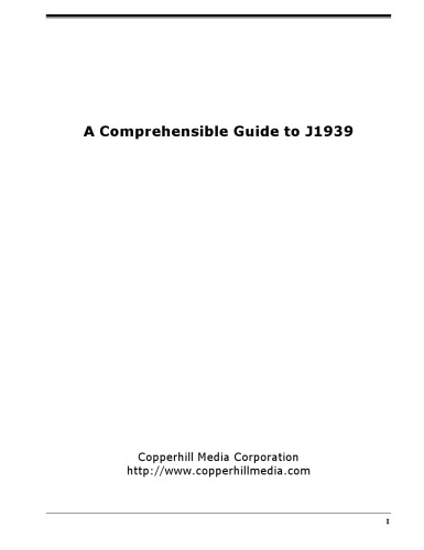 A Comprehensible Guide to J1939