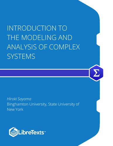 Introduction to the Modeling and Analysis of Complex Systems