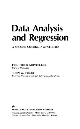 Data Analysis and Regression: A Second Course in Statistics