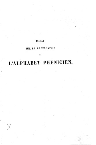 Essai sur la propagation de l’alphabet phenicien dans l’ancien monde – vol. 2