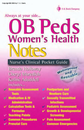 OB Peds Women's Health Notes: Nurse's Clinical Pocket Guide