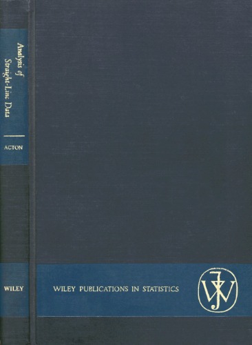 Analysis of Straight-Line Data (Wiley Publication in Applied Statistics)