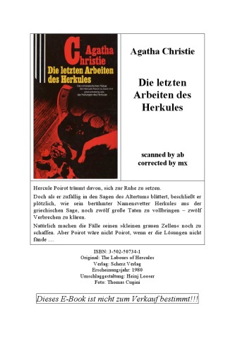 Die letzten Arbeiten des Herkules. Mit Hercule Poirot.