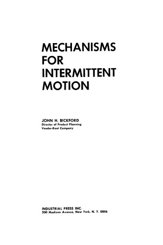 Mechanisms for Intermittent Motion