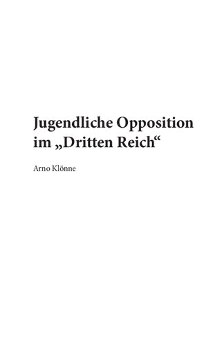Jugendliche Opposition im "Dritten Reich"
