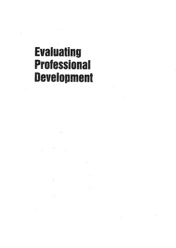 Evaluating Professional Development