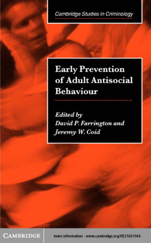 Early Prevention of Adult Antisocial Behaviour