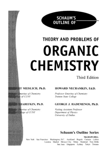 Schaum's Outline of Organic Chemistry