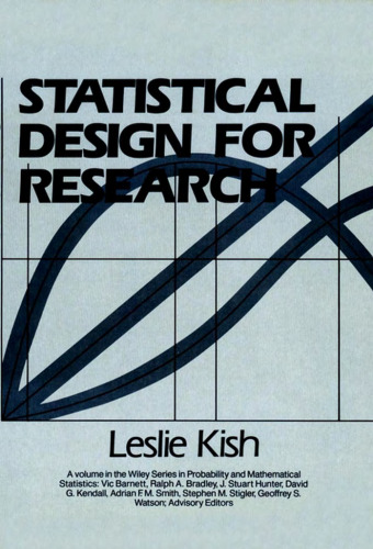 Statistical Design for Research (Wiley Classics Library)