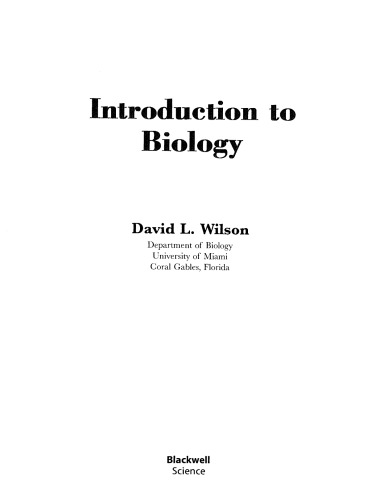 11th Hour: Introduction to Biology (Eleventh Hour - Boston)