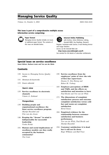 Managing Service Quality, Volume 12, Number 3, 2002