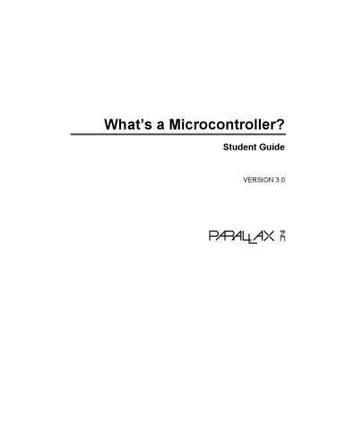 What’s a Microcontroller? - Student Guide, v3.0