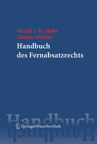 Handbuch des Fernabsatzrechts (Springers Handbucher der Rechtswissenschaft) (German Edition)