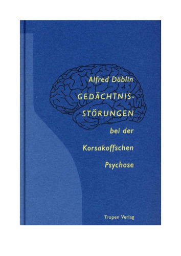 Gedachtnisstorungen bei der Korsakoffschen Psychose