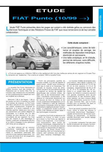 Revue technique automobile : Fiat Punto, depuis Octobre 1999