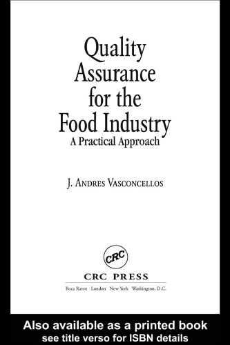 Quality Assurance for the Food Industry: A Practical Approach