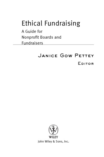 Ethical Fundraising: A Guide for Nonprofit Boards and Fundraisers (AFP Fund Development Series) (The AFP Wiley Fund Development Series)