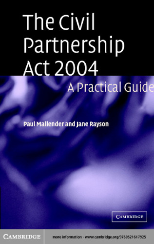 The Civil Partnership Act 2004: A Practical Guide