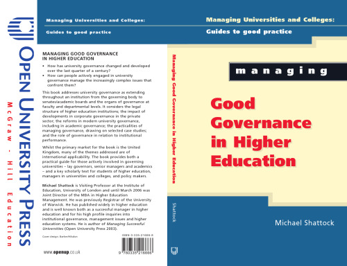 Managing Good Governance (Managing Universities and Colleges)