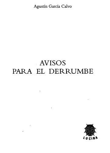 Avisos para el derrumbe