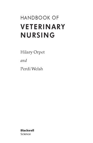 Handbook of Veterinary Nursing